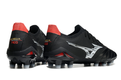 Mizuno Morelia Neo 3 FG Low-Tops Football Boots - Black/White/Red