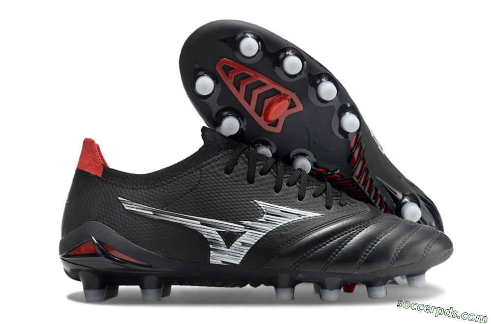 Mizuno Morelia Neo 3 FG Low-Tops Football Boots - Black/White/Red 1