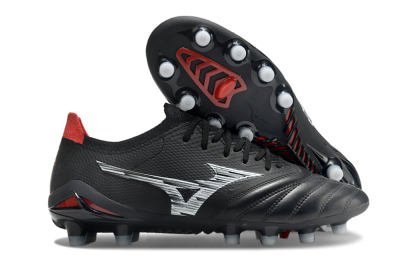 Mizuno Morelia Neo 3 FG Low-Tops Football Boots - Black/White/Red