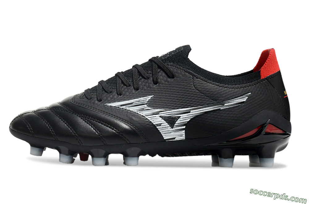 Mizuno Morelia Neo 3 FG Low-Tops Football Boots - Black/White/Red 2