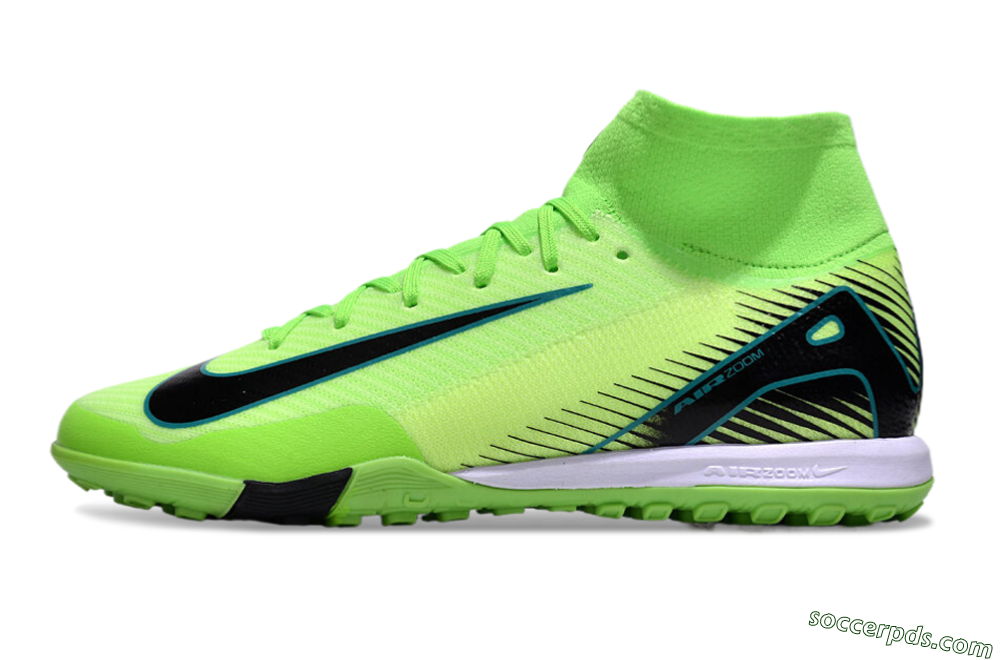Nike Air Zoom Mercurial Superfly 10 Elite TF High-Tops Football Shoes - Yellow/Black/White 2