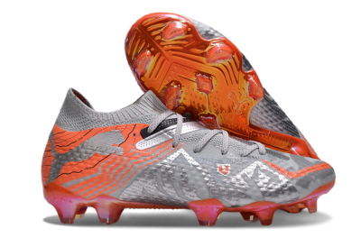 Puma Future Ultimate FG Low-Tops Football Boots - Silver/Red/Pink