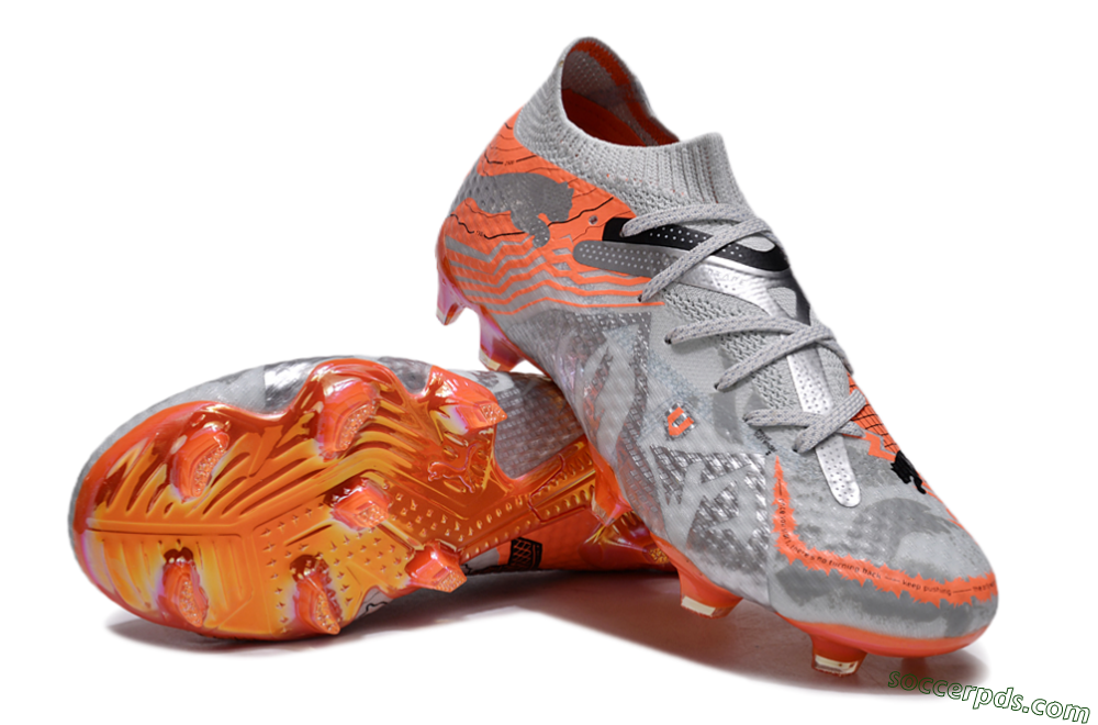 Puma Future Ultimate FG Low-Tops Football Boots - Silver/Red/Pink 3