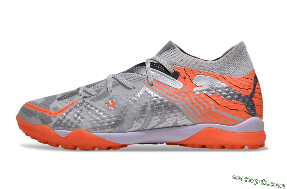 Puma Future Ultimate TF Low-Tops Football Shoes - Silver/Red/White 2