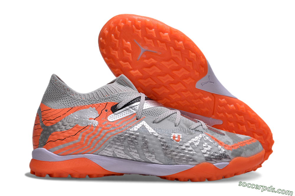 Puma Future Ultimate TF Low-Tops Football Shoes - Silver/Red/White 1
