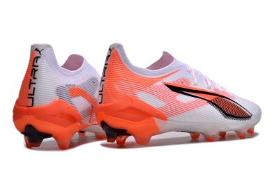Puma Ultra Ultimate FG Low-Tops Football Boots - White/Black/Red