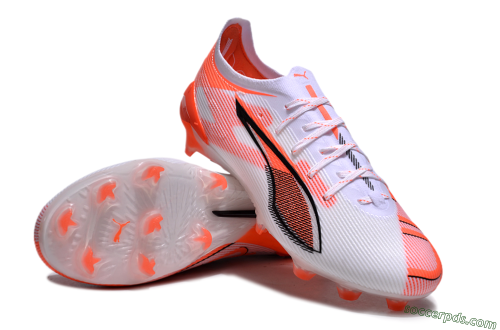 Puma Ultra Ultimate FG Low-Tops Football Boots - White/Black/Red 3