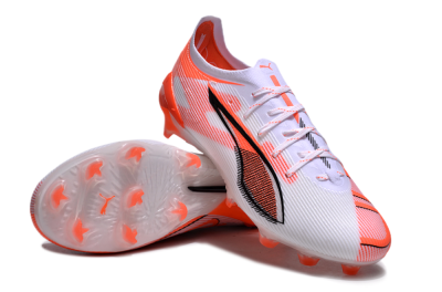 Puma Ultra Ultimate FG Low-Tops Football Boots - White/Black/Red