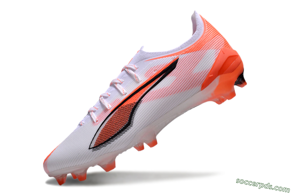 Puma Ultra Ultimate FG Low-Tops Football Boots - White/Black/Red 5