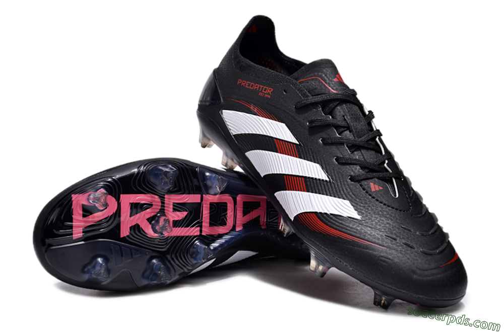 Adidas Predator Elite 24 FG Low-Tops Football Boots - Black/White/Red 3