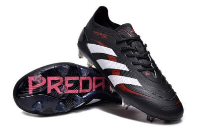 Adidas Predator Elite 24 FG Low-Tops Football Boots - Black/White/Red
