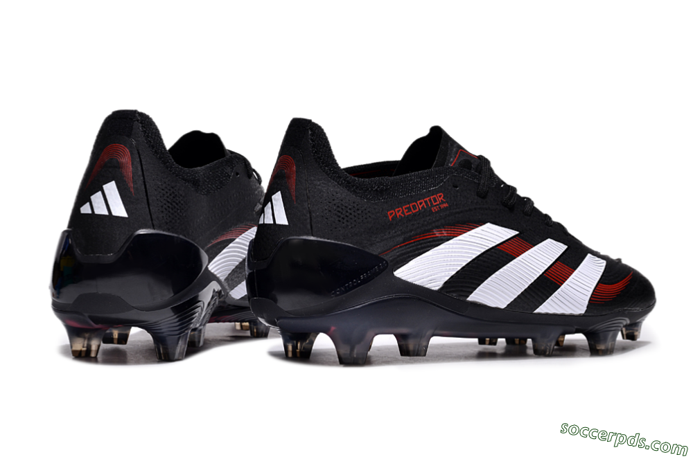 Adidas Predator Elite 24 FG Low-Tops Football Boots - Black/White/Red 6