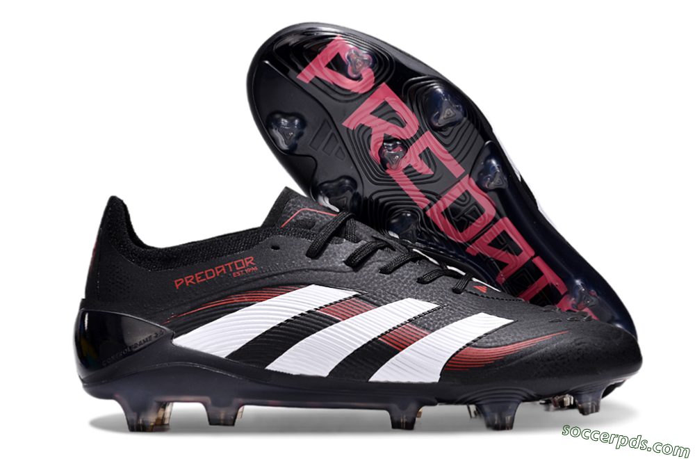 Adidas Predator Elite 24 FG Low-Tops Football Boots - Black/White/Red 1