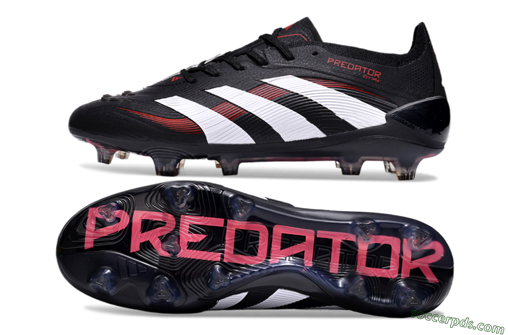 Adidas Predator Elite 24 FG Low-Tops Football Boots - Black/White/Red 0