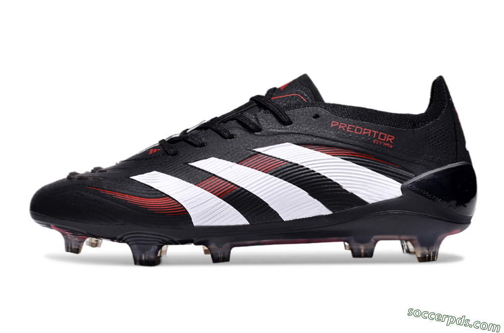 Adidas Predator Elite 24 FG Low-Tops Football Boots - Black/White/Red 2