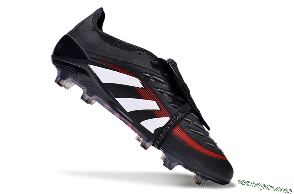 Adidas Predator Elite Foldover Tongue FG Low-Tops Football Boots - Black/White/Red 4