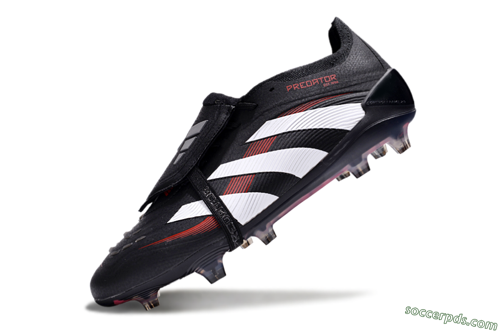 Adidas Predator Elite Foldover Tongue FG Low-Tops Football Boots - Black/White/Red 5