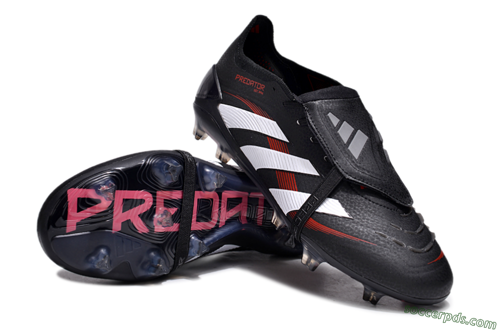 Adidas Predator Elite Foldover Tongue FG Low-Tops Football Boots - Black/White/Red 3