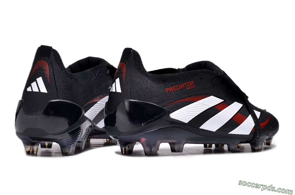 Adidas Predator Elite Foldover Tongue FG Low-Tops Football Boots - Black/White/Red 6