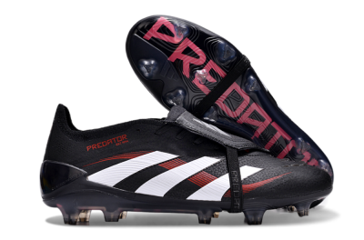 Adidas Predator Elite Foldover Tongue FG Low-Tops Football Boots - Black/White/Red