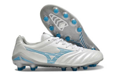 Mizuno Morelia Neo 4 FG Low-Tops Football Boots - White/Blue/Silver