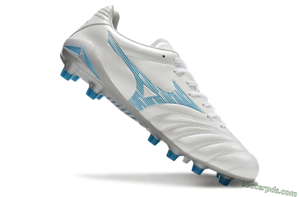 Mizuno Morelia Neo 4 FG Low-Tops Football Boots - White/Blue/Silver 4