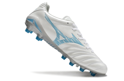Mizuno Morelia Neo 4 FG Low-Tops Football Boots - White/Blue/Silver