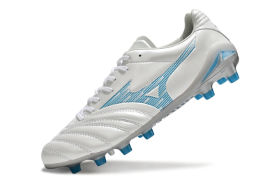 Mizuno Morelia Neo 4 FG Low-Tops Football Boots - White/Blue/Silver