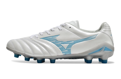 Mizuno Morelia Neo 4 FG Low-Tops Football Boots - White/Blue/Silver