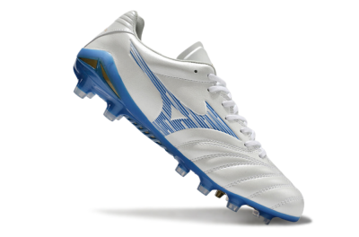 Mizuno Morelia Neo 4 FG Low-Tops Football Boots - White/Blue/Gold