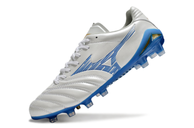 Mizuno Morelia Neo 4 FG Low-Tops Football Boots - White/Blue/Gold