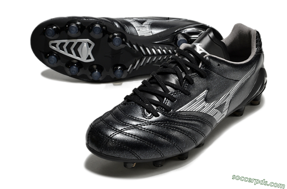 Mizuno Morelia Neo 4 FG Low-Tops Football Boots - Black/Silver 3