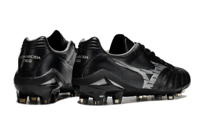 Mizuno Morelia Neo 4 FG Low-Tops Football Boots - Black/Silver