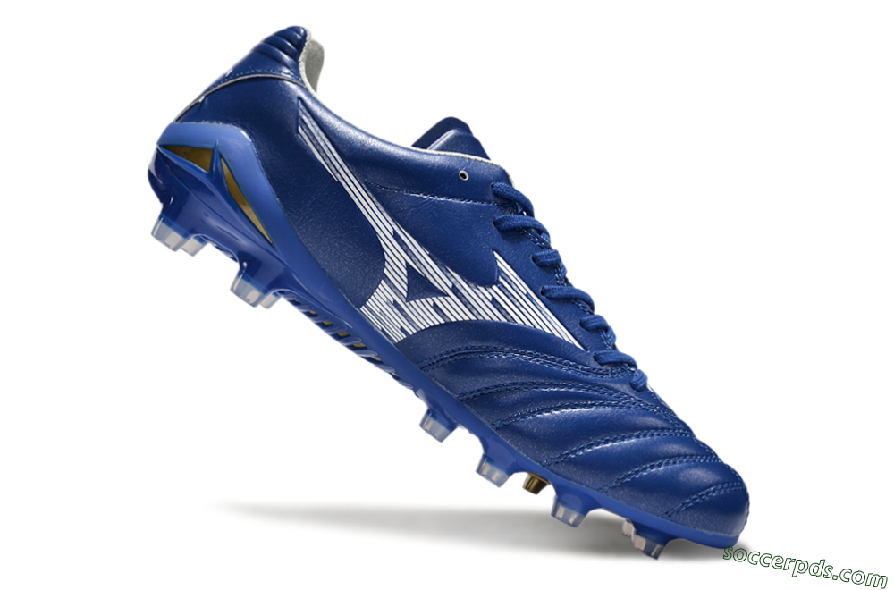 Mizuno Morelia Neo 4 FG Low-Tops Football Boots - Blue/White/Gold 4