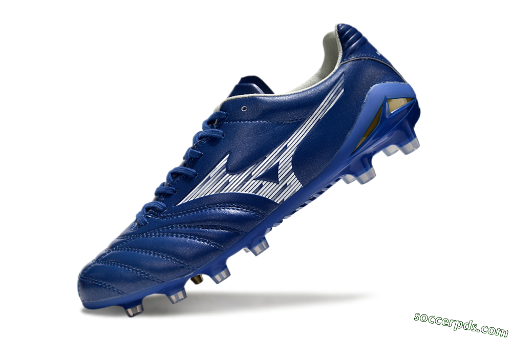 Mizuno Morelia Neo 4 FG Low-Tops Football Boots - Blue/White/Gold 5
