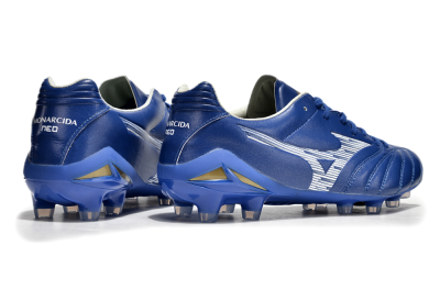 Mizuno Morelia Neo 4 FG Low-Tops Football Boots - Blue/White/Gold
