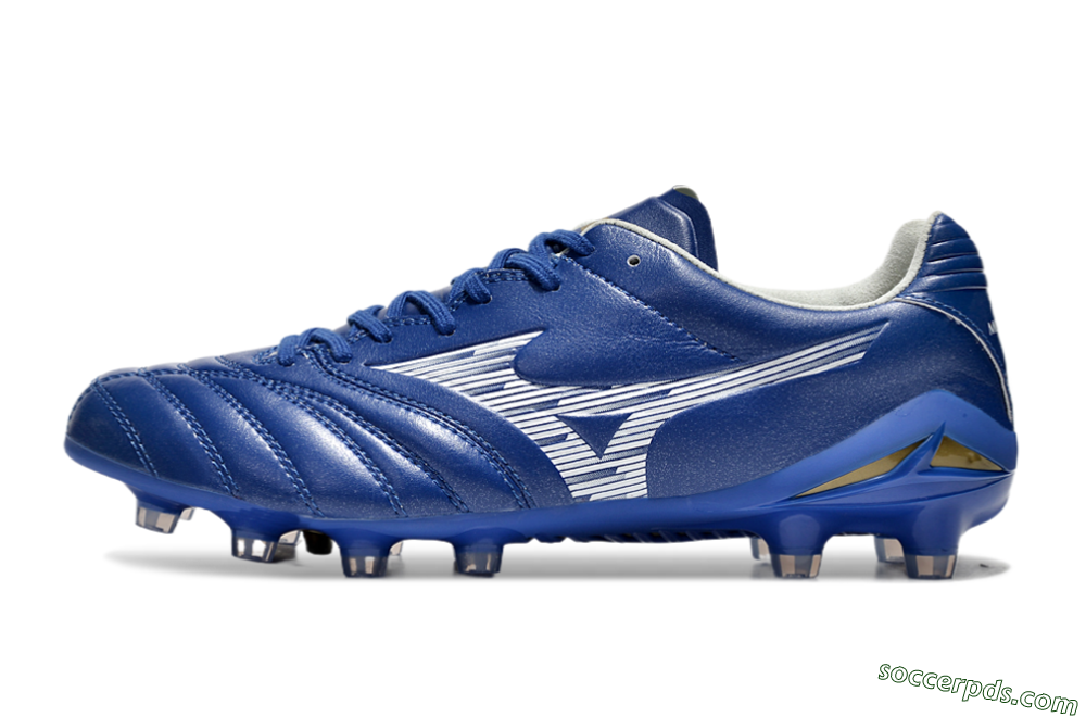 Mizuno Morelia Neo 4 FG Low-Tops Football Boots - Blue/White/Gold 2