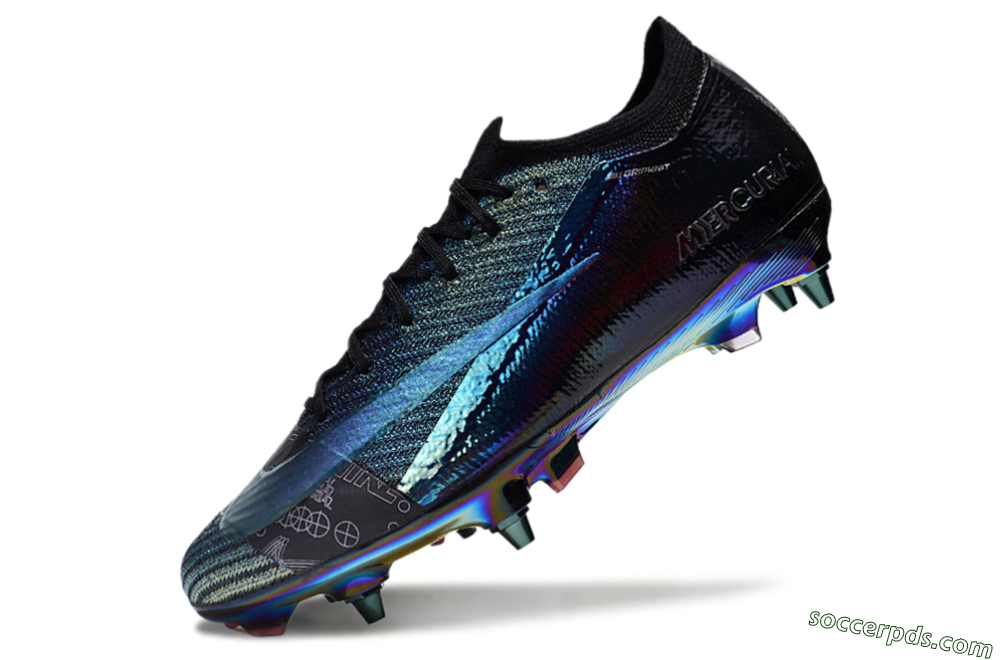 Nike Air Zoom Mercurial Vapor 15 Elite SG Low-Tops Football Boots - Blue/Black/Gold 5