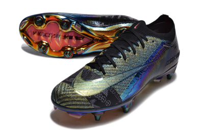 Nike Air Zoom Mercurial Vapor 15 Elite SG Low-Tops Football Boots - Blue/Black/Gold