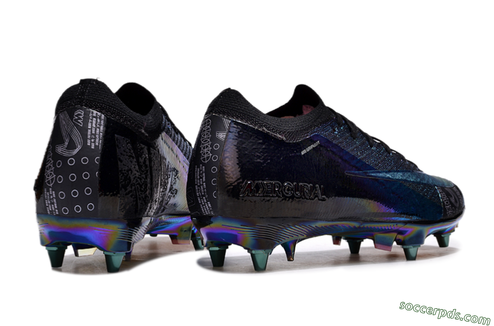 Nike Air Zoom Mercurial Vapor 15 Elite SG Low-Tops Football Boots - Blue/Black/Gold 6
