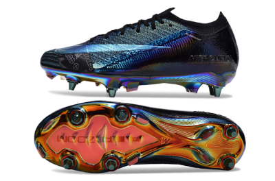 Nike Air Zoom Mercurial Vapor 15 Elite SG Low-Tops Football Boots - Blue/Black/Gold