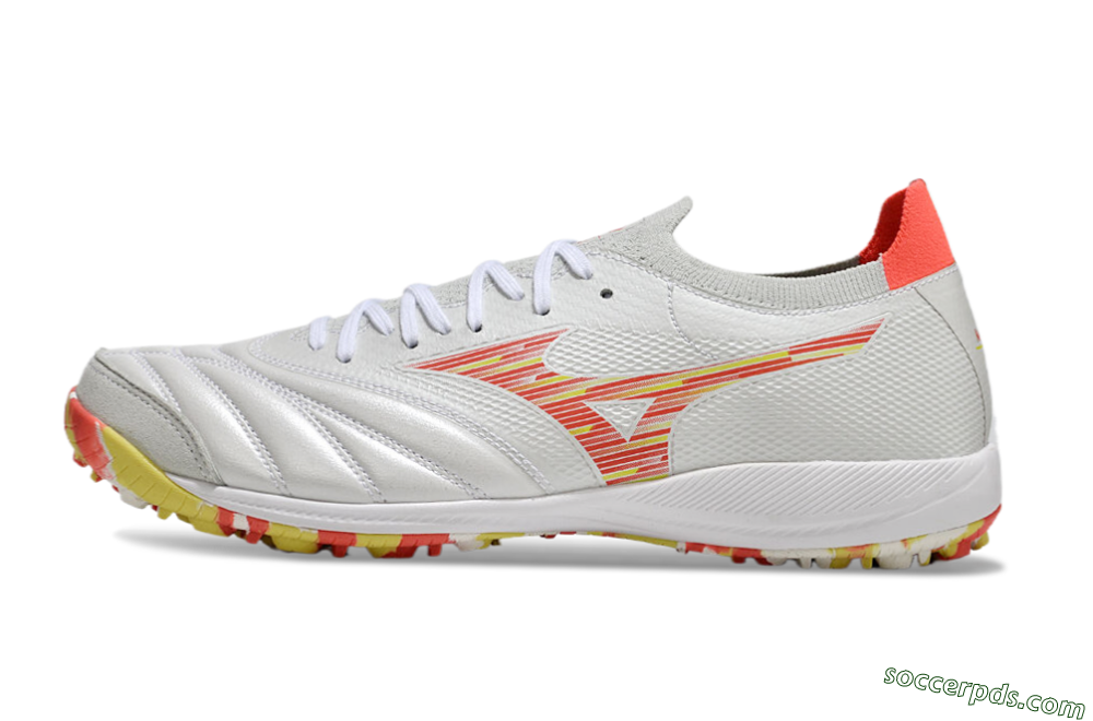 Mizuno Morelia Neo Sala M8 TF Low-Tops Football Shoes - White/Red/Yellow 2
