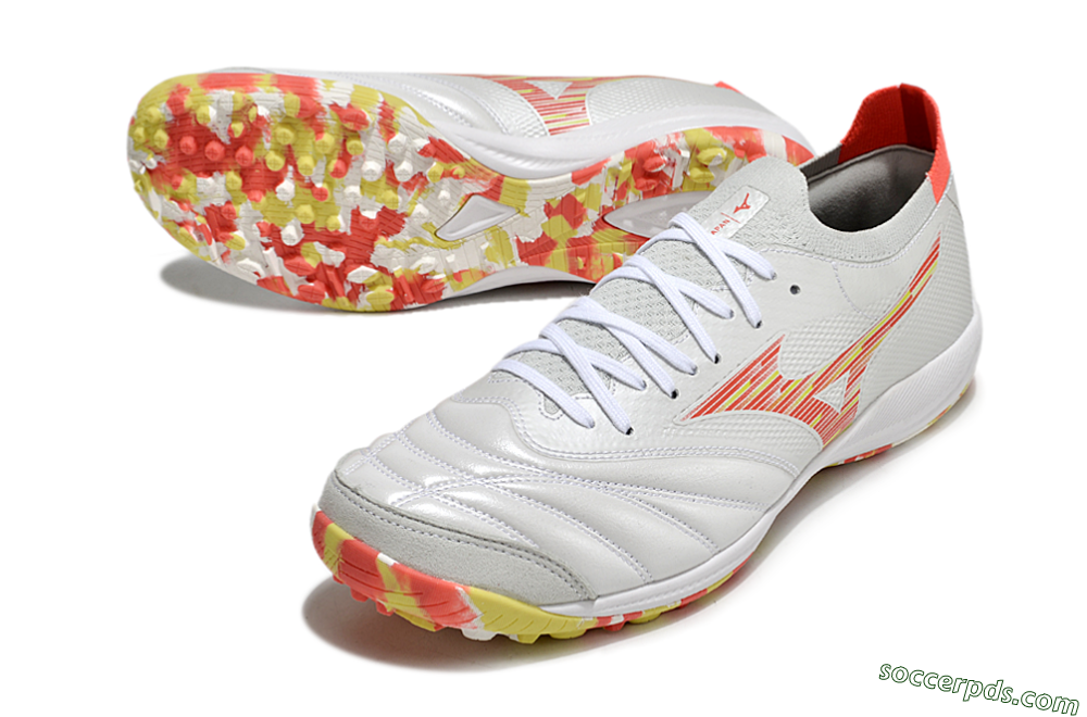 Mizuno Morelia Neo Sala M8 TF Low-Tops Football Shoes - White/Red/Yellow 3