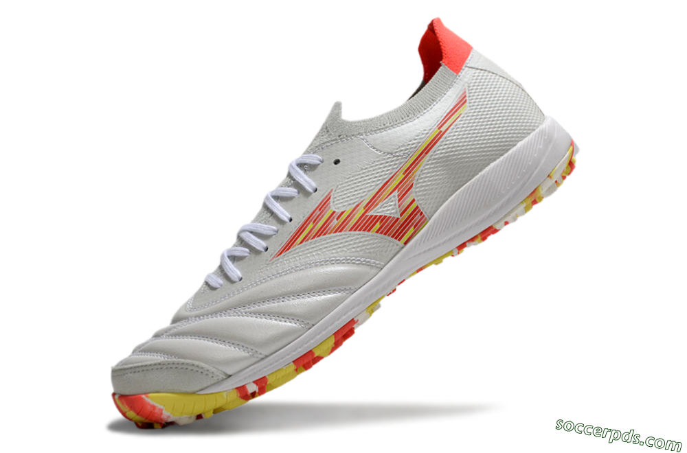 Mizuno Morelia Neo Sala M8 TF Low-Tops Football Shoes - White/Red/Yellow 5
