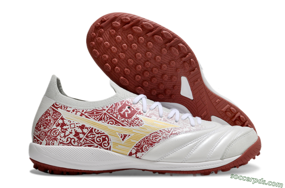 Mizuno Morelia Neo Sala M8 TF Low-Tops Football Shoes - White/Red/Yellow 1