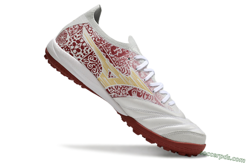 Mizuno Morelia Neo Sala M8 TF Low-Tops Football Shoes - White/Red/Yellow 4