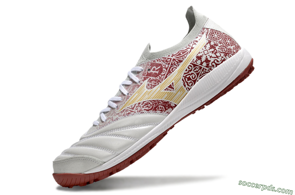 Mizuno Morelia Neo Sala M8 TF Low-Tops Football Shoes - White/Red/Yellow 5