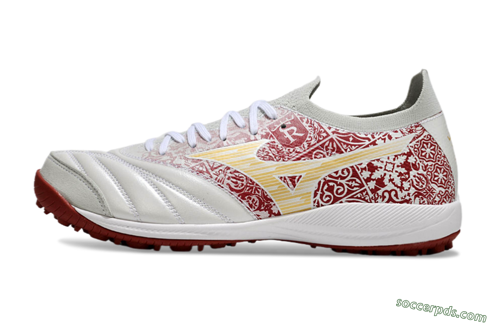 Mizuno Morelia Neo Sala M8 TF Low-Tops Football Shoes - White/Red/Yellow 2