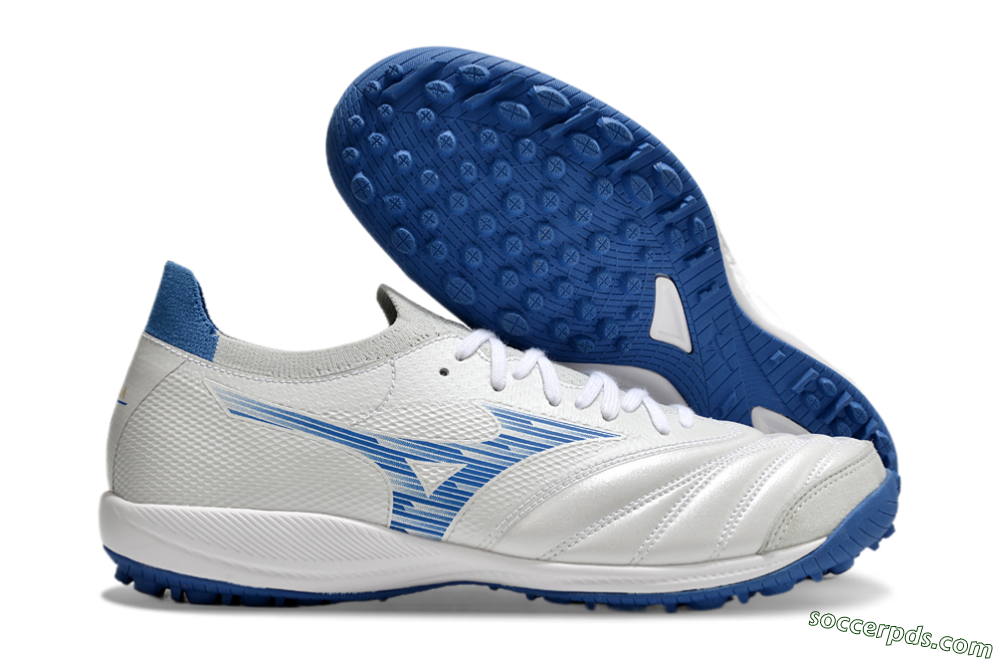 Mizuno Morelia Neo Sala M8 TF Low-Tops Football Shoes - Beige/Blue/White 1
