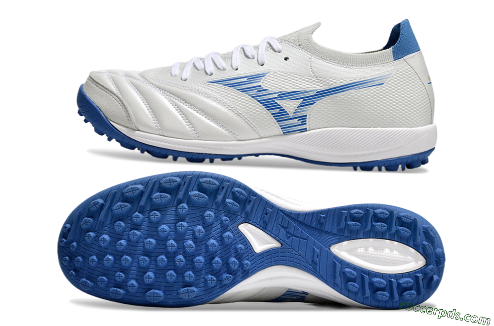 Mizuno Morelia Neo Sala M8 TF Low-Tops Football Shoes - Beige/Blue/White 0